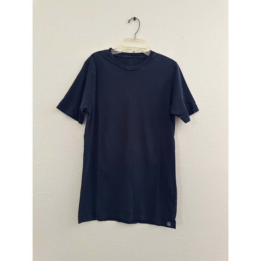 Aether Apparel Short Sleeve 100% Supima Cotton Made in USA T-Shirt Blue Men's 1